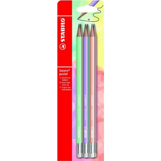 Stabilo swano pastel potloden hb 6 stuks