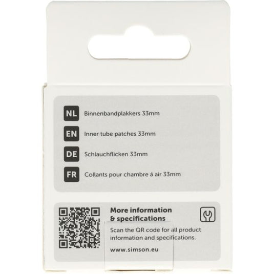 Simson binnenbandpleisters 33mm 8st