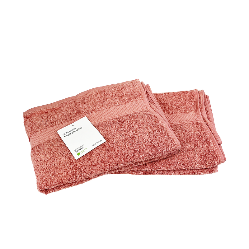 Cargue la imagen en el visor de la galería, Badhanddoek roze 60x110cm 2 stuks
