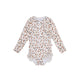 Leopard | kaki meisjes uv badpak met lange mouwen