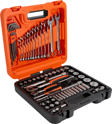 Bahco 1 4 en 1 2 diepe dopsleutelset met metrisch zeskantprofiel, inbussleutelset en combinatiesleutelset | 98 stuks - s98mc1h
