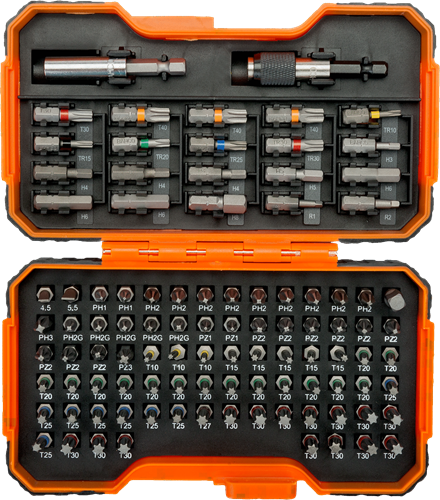 Load image into Gallery viewer, Bahco 59 s100bc-ip bitset, 100-delig voor gleuf-, phillips®, pozidriv®, hexagon, robertson en torx® - 59 s100bc
