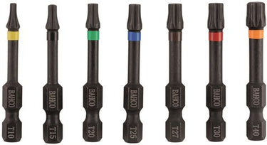 Bahco torsiebit 1 4 | heavy-duty | voor torx® schroeven | gekleurd | t25 x 50 mm - retailverpakking - 66im 50t25c-2p