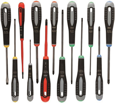 Bahco schroevendraaier ergo™ | driecomponentengreep | gleuf | phillips | pozidriv | torx® - 13-delig  - be-9879