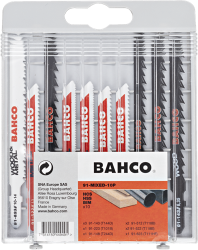 Bahco decoupeerzagenset mix | 10-delig - 91-mixed-10p