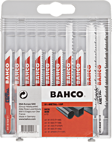 Bahco decoupeerzagenset voor metaal | 10-delig - 91-metal-10p