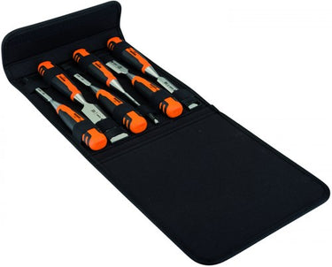 Bahco professionele steekbeitelset in canvas tas | 6-delig - 424p-s6-pp