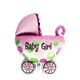 Ballon folie kinderwagen baby girl 108x82cm