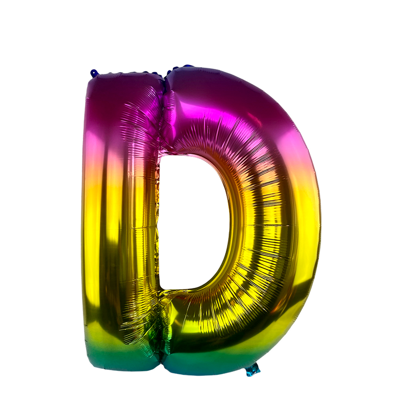 Chargez l'image dans la visionneuse de la galerie, Ballon folie letter d rainbow 86cm
