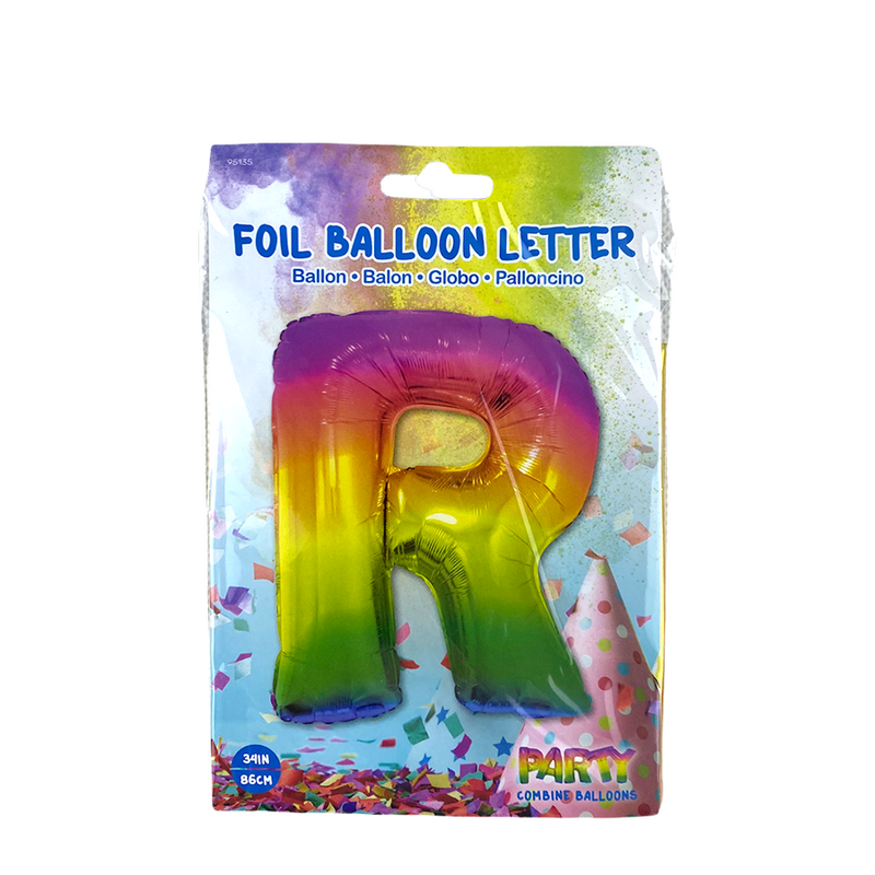 Chargez l'image dans la visionneuse de la galerie, Ballon folie letter r rainbow 86cm

