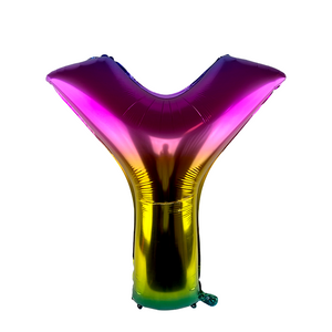 Ballon folie letter y rainbow 86cm