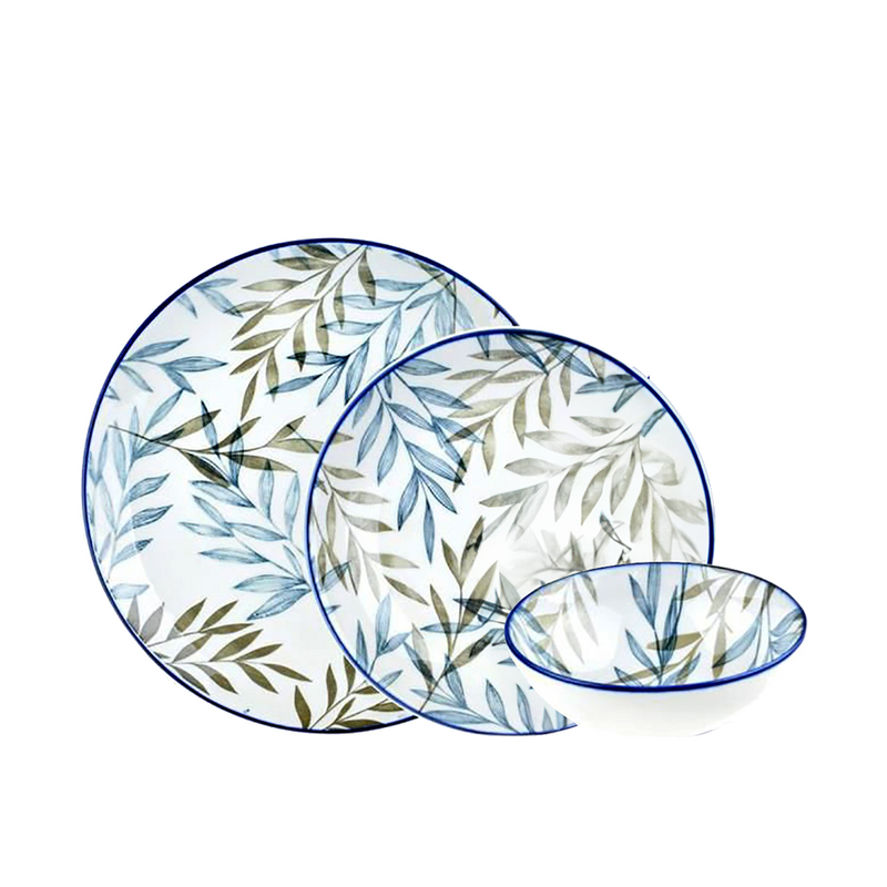 Cargue la imagen en el visor de la galería, Bambum serviesset fondo blauw 12-delig
