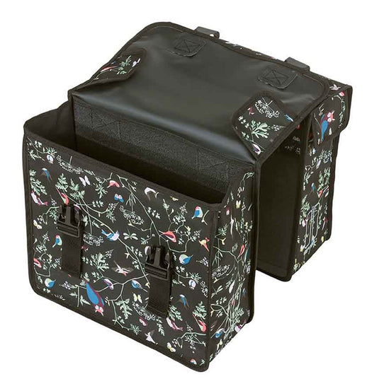 Basil Wanderlust dubbele zwarte fietstas - waterafstotend, 35L, Universal Bridge-systeem