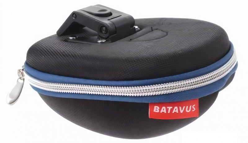 Load image into Gallery viewer, Batavus Zadeltas met inhoud Klick 1,3 liter zwart blauw
