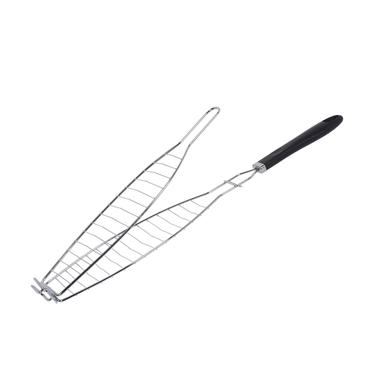 Bbq visgrill 58 cm zwart chroom