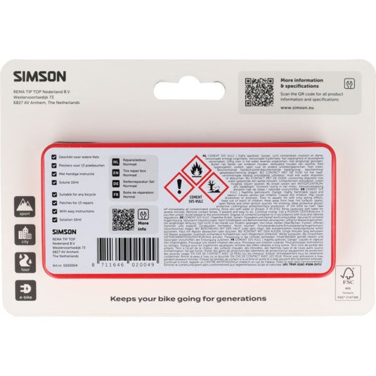Simson reparatiedoos normaal op kaart