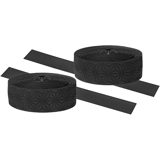 Supacaz - super sticky kush single color stuurlint zwart inclusief aluminium stuurplug