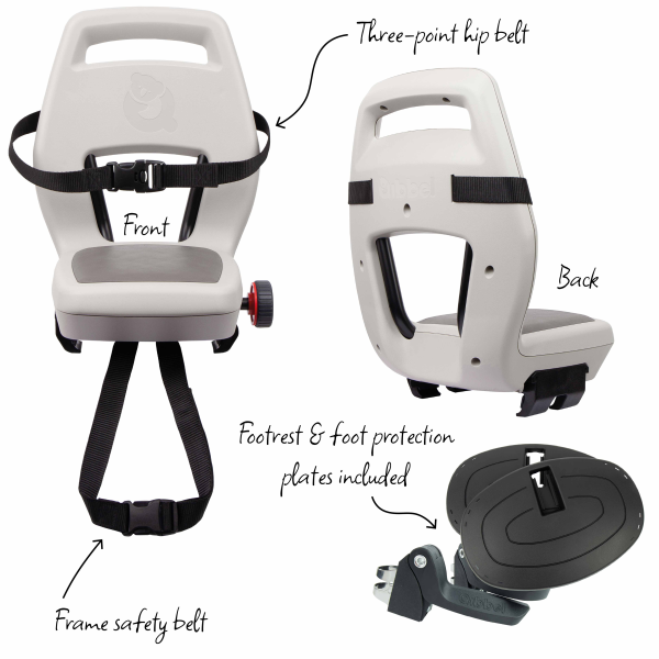 Cargue la imagen en el visor de la galería, Qibbel achterzitje junior pebble grey q365
