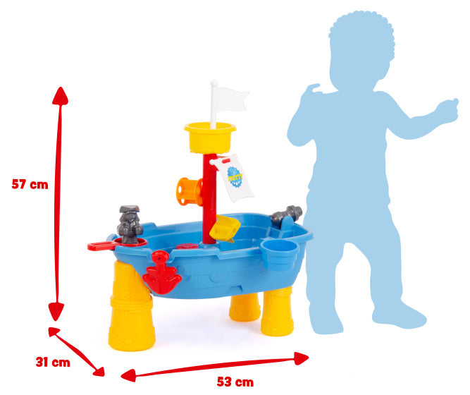 Load image into Gallery viewer, Beach toys compact zand- en watertafel met accessoires 21-delig
