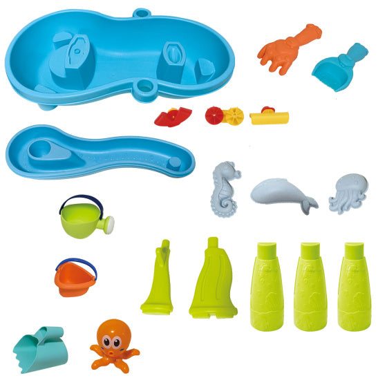 Load image into Gallery viewer, Beach toys zand- en watertafel met accessoires 19-delig
