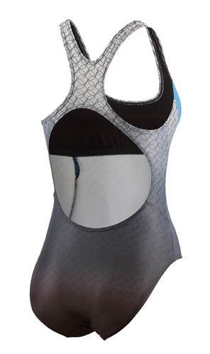 Load image into Gallery viewer, Beco Badpak dames polyester grijs blauw mt 46
