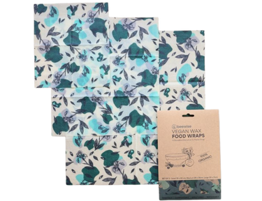 Beewise vegan food wraps - set van 3 - blauw