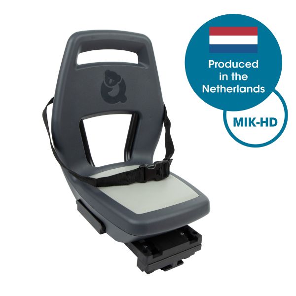 Load image into Gallery viewer, Widek b.v. qibbel achterzitje junior 6+ mik-hd bagagedrager grijs

