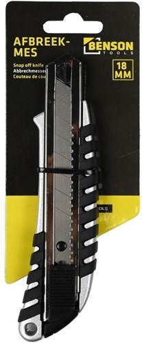 Load image into Gallery viewer, Enzo benson afbreekmes 18mm aluminium zwart - 6410820
