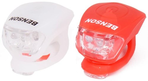 Load image into Gallery viewer, Enzo benson led fietslampset 2 delig rood wit - 5700337
