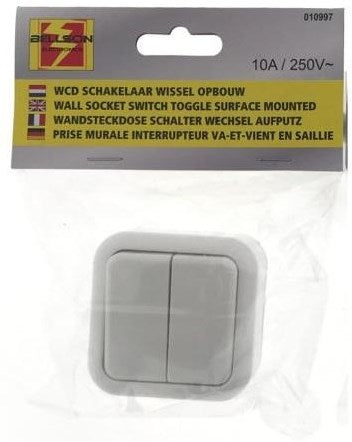 Cargue la imagen en el visor de la galería, Enzo benson opbouw schakelaar serie wit - 4650087
