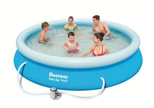 Bestway fastset zwembad 366x76cm + pomp 12volt