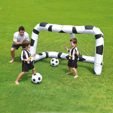 Bestway opblaasbaar voetbaldoel 213x117x125cm incl. 2 ballen