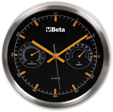 Beta collection klok met thermometer en hygrometer, 26 cm in diameter 9594 - 095940051
