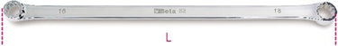 Beta dubbele platte ringsleutels, extra-lange uitvoering 88 22x24 - 000880022