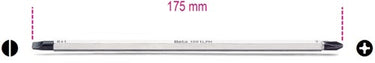Beta omkeerbare schroevendraaier klingen voor sleuf en phillips(r) kruiskop schroeven 1281lph 2 - 012810322