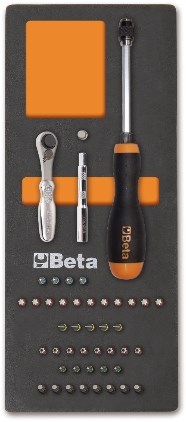 Beta soepele voorgevormde inzetbakken met assortiment gereedschap m85 - 024500085