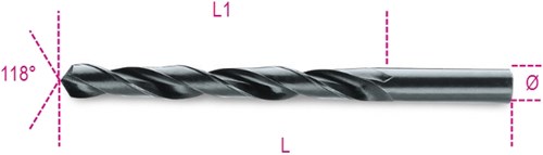 Beta metaal spiraalboor hss 3.5mm
