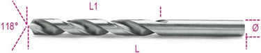 Beta spiraalboren, korte uitvoering hss volledig geslepen glimmende afwerking 412 4,00 - 004120076