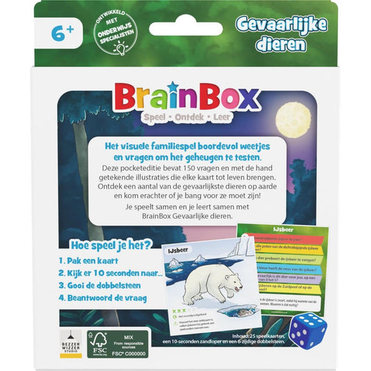 Brainbox pocket gevaarlijke dieren - weetjesspel