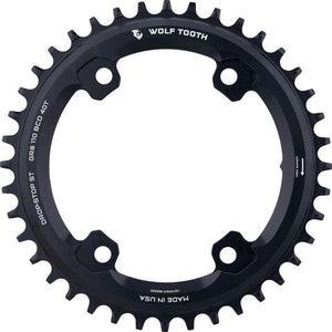 Wolf tooth components 110 bcd asymmetric 4-arm chainring shimano grx for hg+ 12-speed chain