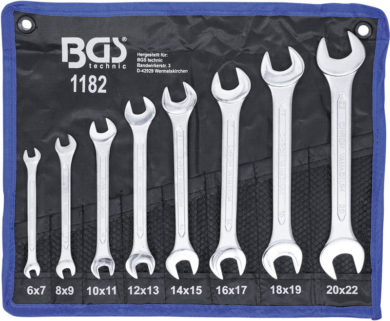 Load image into Gallery viewer, Bgs technic double open end spanner set 8 pieces

