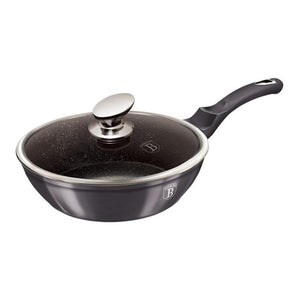 Berlingerhaus hapjespan met deksel 24cm metallic line carbon pro edition inductie