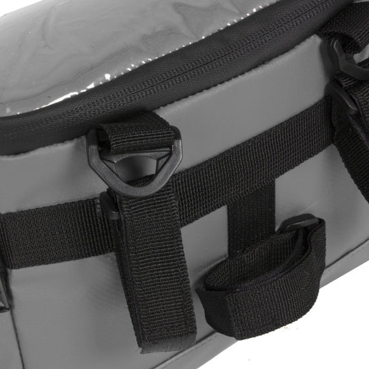 Bike carbon waterafstotende stuurtas met schouderhengsel 5l grijs