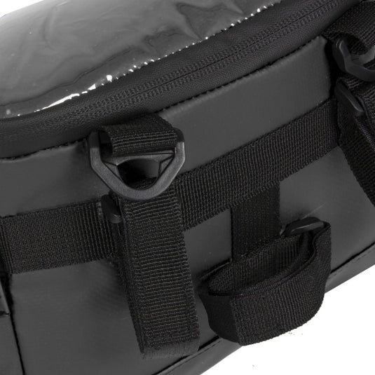 Bike carbon waterafstotende stuurtas met schouderhengsel 5l zwart