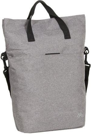 Bike drops shopper fietstas met schouderhengsel nylon 12l grijs