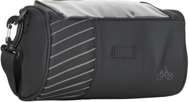 Bike gravel waterafstotende stuurtas met schouderhengsel 4,7l zwart