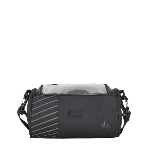 Load image into Gallery viewer, Bike gravel waterafstotende stuurtas met schouderhengsel 4,7l zwart
