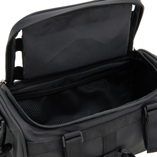 Bike gravel waterafstotende stuurtas met schouderhengsel 4,7l zwart