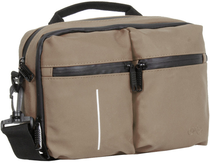 Load image into Gallery viewer, Bike splash waterafstotende stuurtas met schouderhengsel 3l taupe
