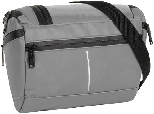 Bike splash waterafstotende stuurtas met schouderhengsel 5l grijs